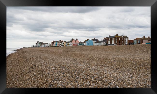 Aldeburgh seafront over the shingle Framed Print by Jason Wells