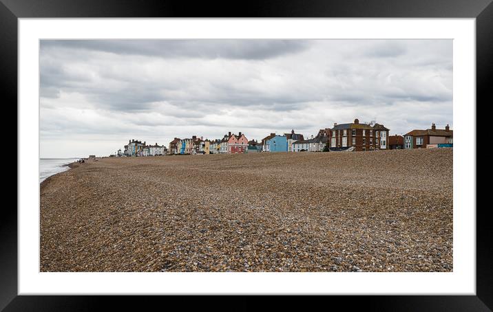 Aldeburgh seafront over the shingle Framed Mounted Print by Jason Wells