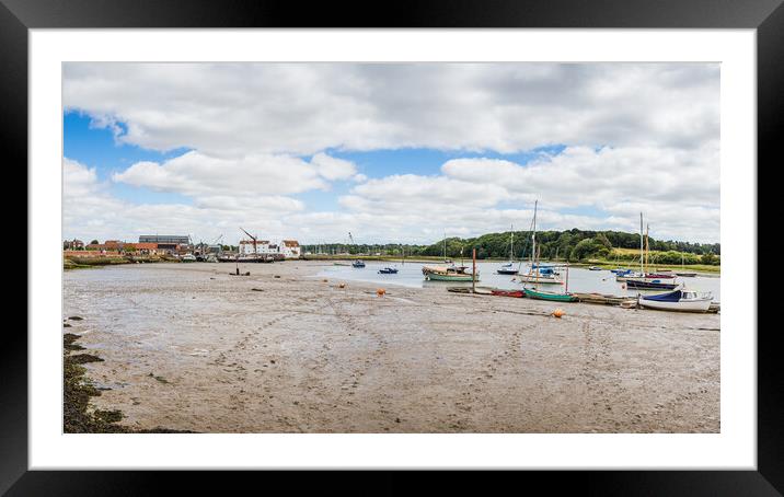 Footprints in the silt on Woodbridge waterfront Framed Mounted Print by Jason Wells