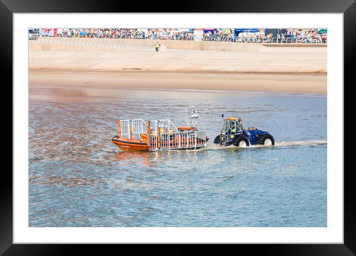 Life boat being launched from its semi submersible tractor Framed Mounted Print by Jason Wells