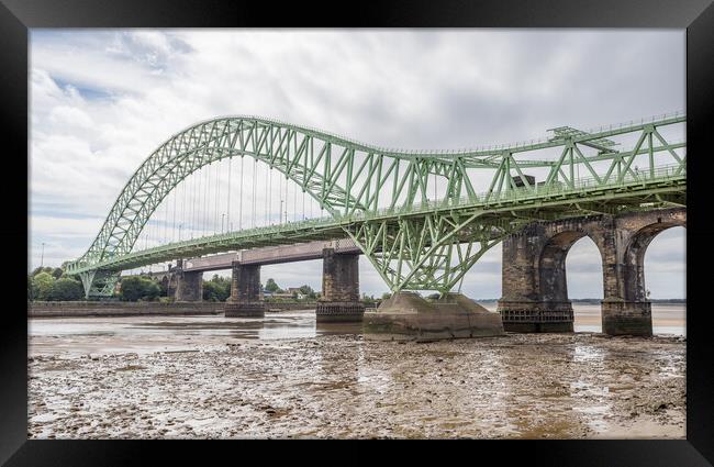 Silver Jubilee Bridge and Runcorn Railway Bridge Framed Print by Jason Wells