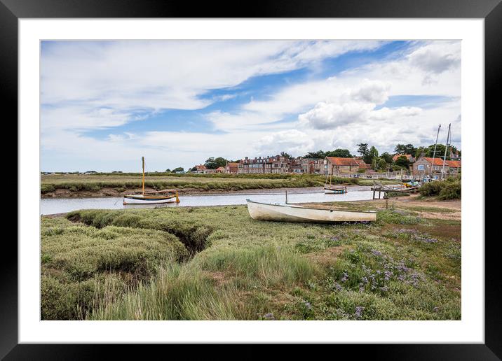 Blakeney under a blue sky Framed Mounted Print by Jason Wells