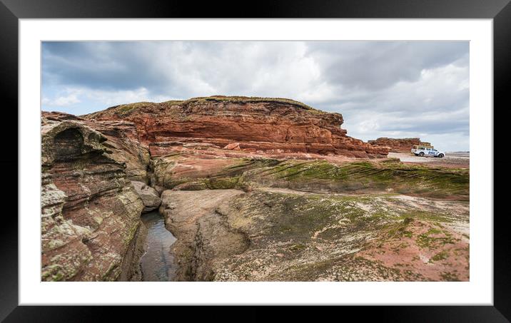 RNLI vehicle on Hilbre Island Framed Mounted Print by Jason Wells