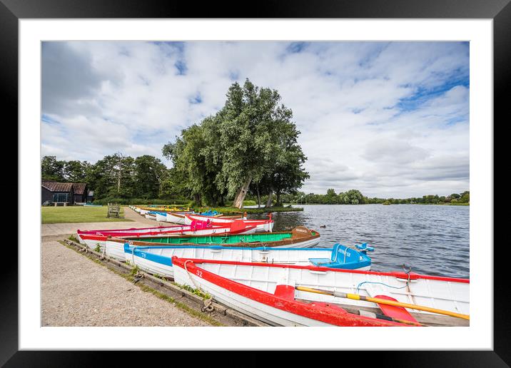 Boats moored Thorpeness Meare Framed Mounted Print by Jason Wells