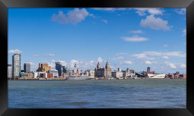 World Voyager cruise ship on the Liverpool waterfront Framed Print by Jason Wells