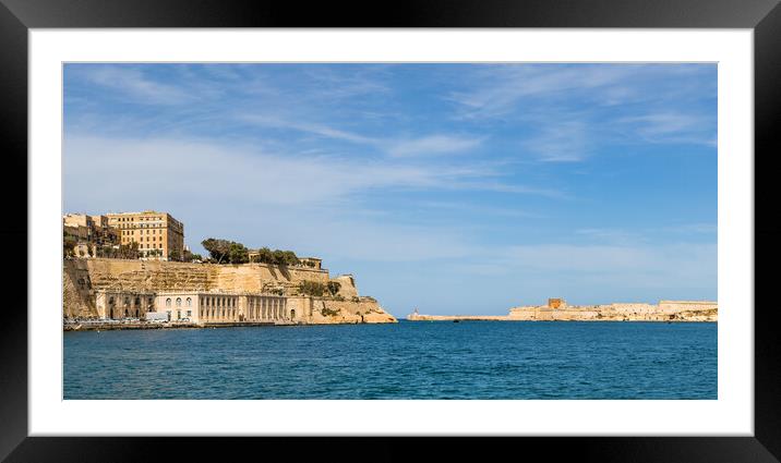 Upper Barrakka Gardens and Grand Harbour entrance Framed Mounted Print by Jason Wells