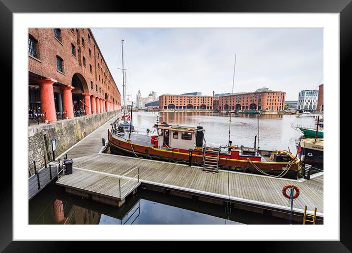 Boats around the Royal Albert Dock Framed Mounted Print by Jason Wells
