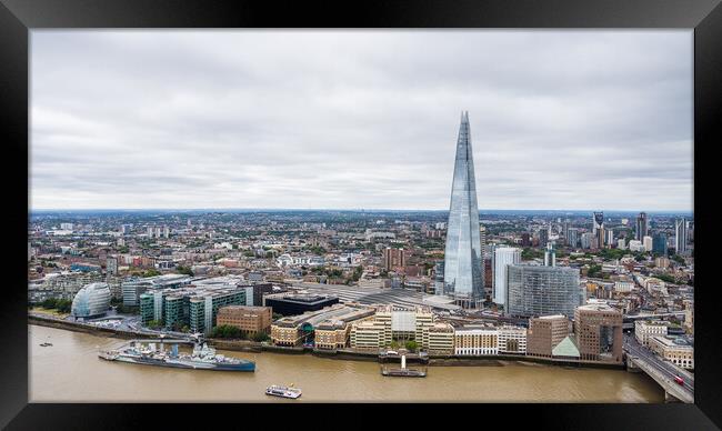 The Shard dominating the London skyline Framed Print by Jason Wells