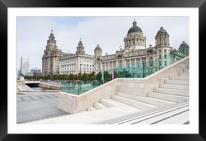 Three Graces on the Liverpool waterfront Framed Mounted Print by Jason Wells