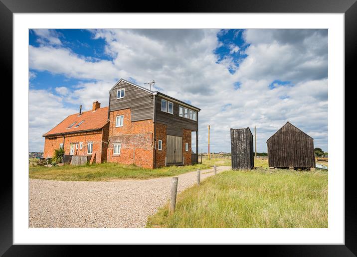 Cottage and fishing hut at Walberswick Framed Mounted Print by Jason Wells