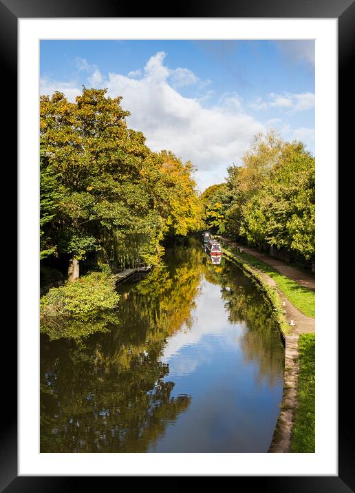 Autumn on the Leeds Liverpool canal Framed Mounted Print by Jason Wells
