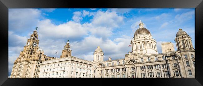 Three Graces on the Liverpool skyline Framed Print by Jason Wells