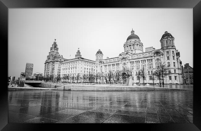 Reflections of the Liverpool skyline Framed Print by Jason Wells