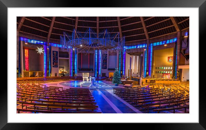 Liverpool Metropolitan Cathedral at Christmas Framed Mounted Print by Jason Wells