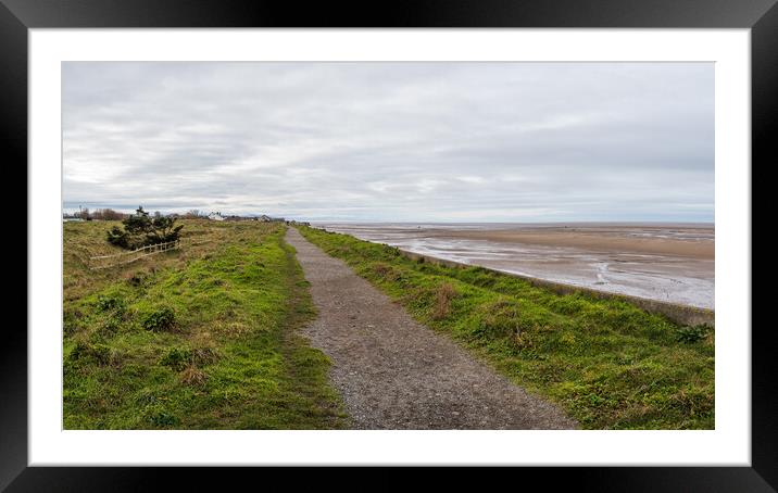 Path above Meols beach Framed Mounted Print by Jason Wells