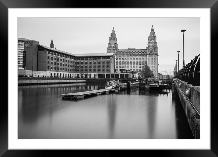 Canal Lock on the Liverpool waterfront Framed Mounted Print by Jason Wells