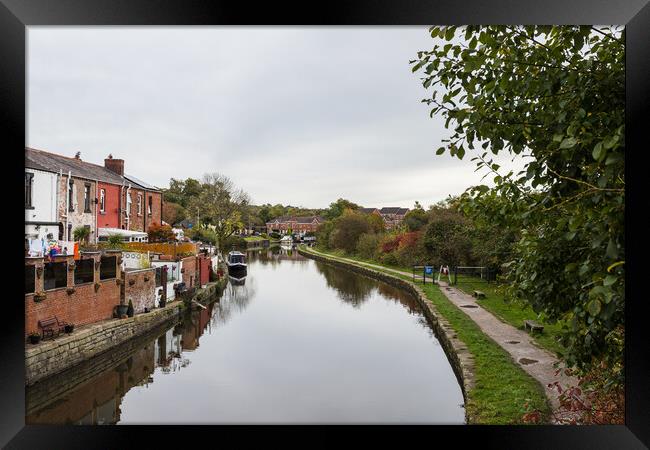 Looking up the canal towards Appleby Bridge Framed Print by Jason Wells