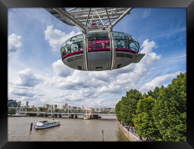 Going up on the London Eye Framed Print by Jason Wells