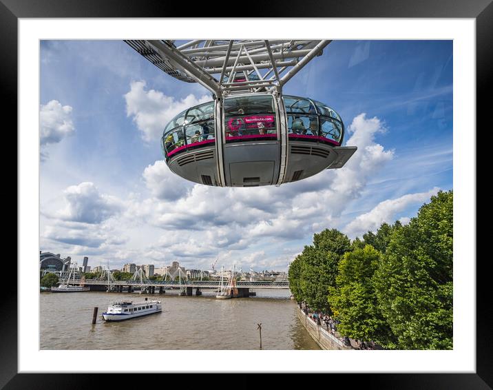 Going up on the London Eye Framed Mounted Print by Jason Wells