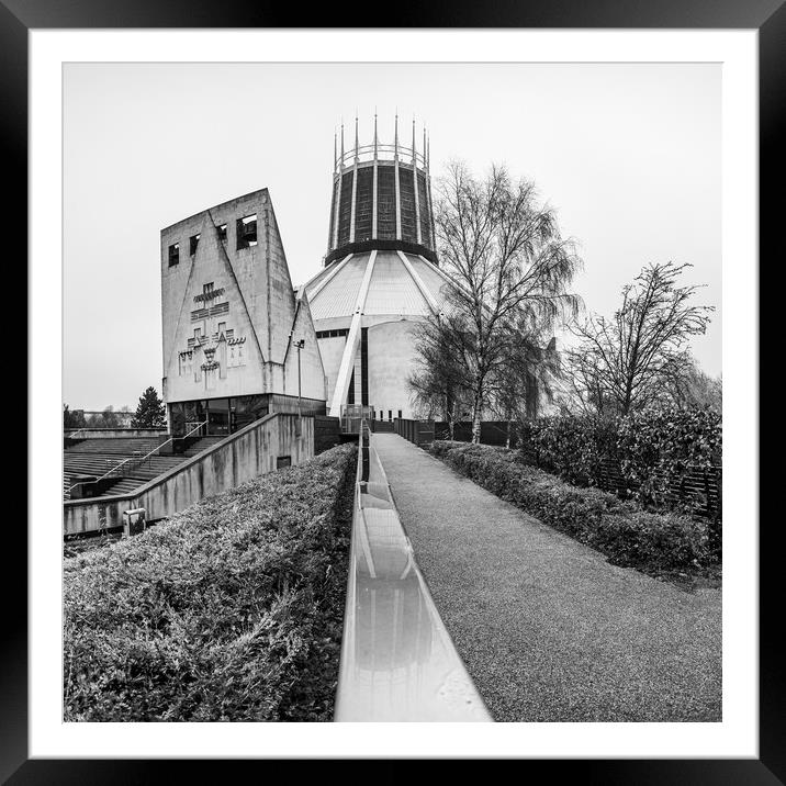 Pathway to the Liverpool Metropolitan Cathedral Framed Mounted Print by Jason Wells