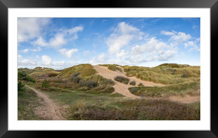 Formby sand dunes panorama Framed Mounted Print by Jason Wells