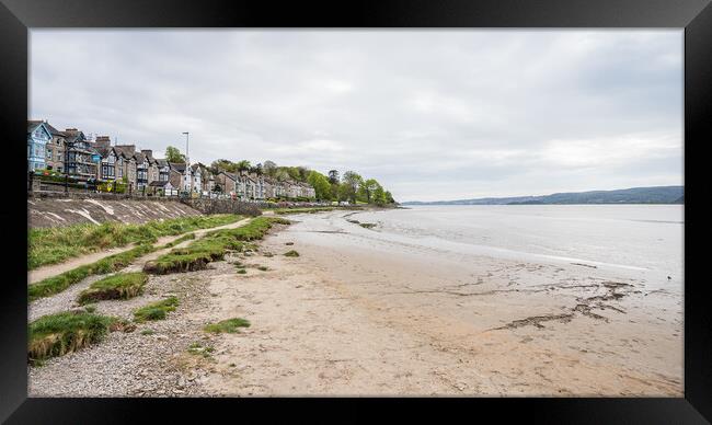 Arnside seafront and promenade panorama Framed Print by Jason Wells