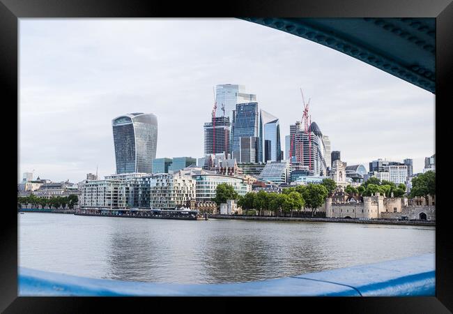 Tower Bridge framing the Square Mile Framed Print by Jason Wells