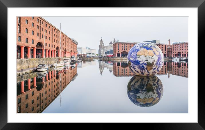 Liverpool Floating Earth panorama Framed Mounted Print by Jason Wells