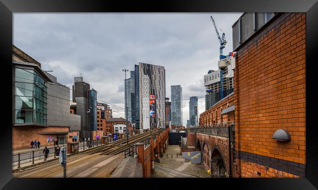 Deansgate Skyline: A Captivating Manchester Citysc Framed Print by Jason Wells