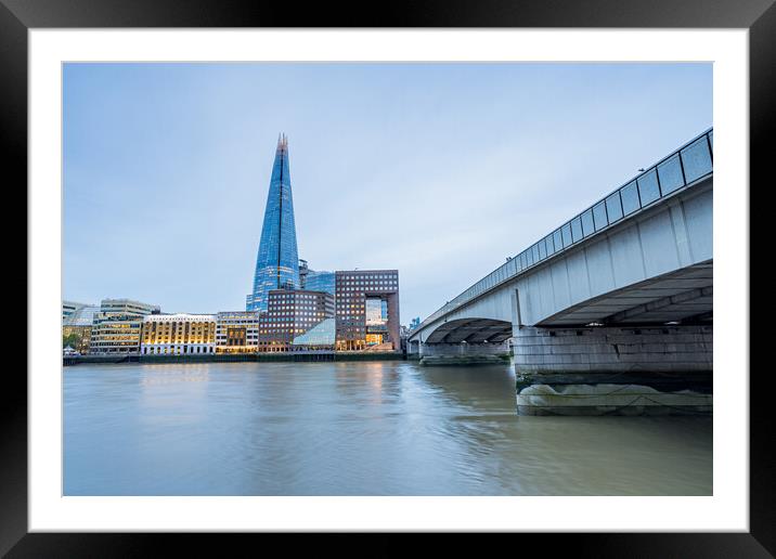 London Bridge leads towards The Shard Framed Mounted Print by Jason Wells