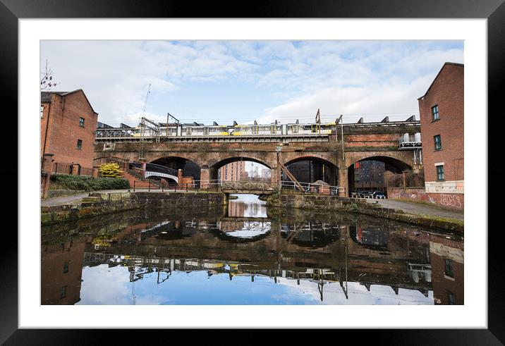 Tram crossing the Bridgewater Canal Framed Mounted Print by Jason Wells