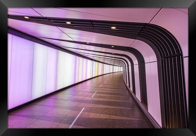 Ethereal Illumination at Kings Cross Light Tunnel Framed Print by Jason Wells