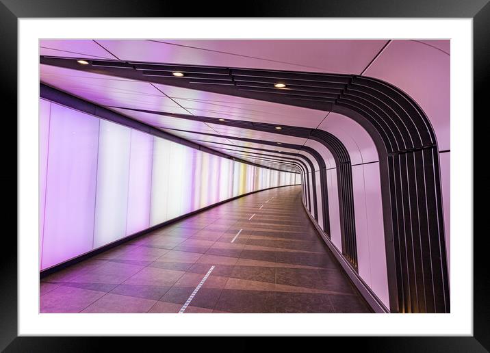 Ethereal Illumination at Kings Cross Light Tunnel Framed Mounted Print by Jason Wells
