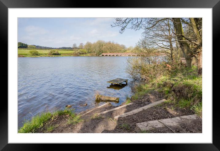 Tranquil Fishing haven in Carr Mill Dam Framed Mounted Print by Jason Wells