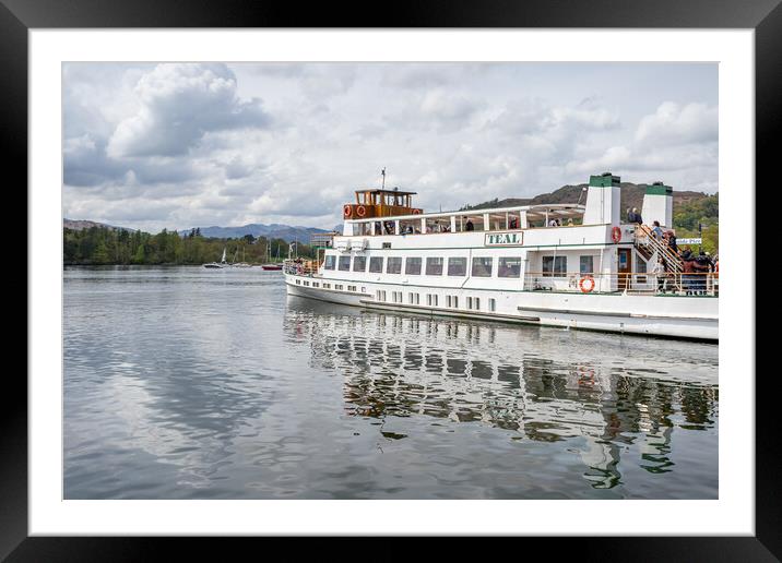 Aboard the MV Teal: A lakeside odyssey Framed Mounted Print by Jason Wells