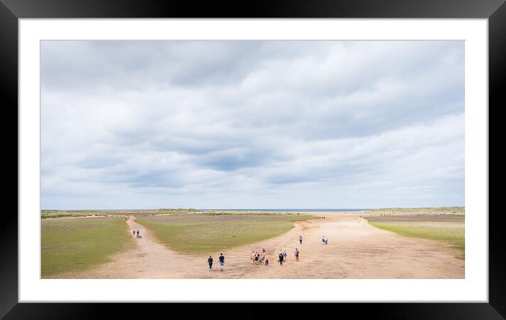 Holiday makers at Holkham Framed Mounted Print by Jason Wells