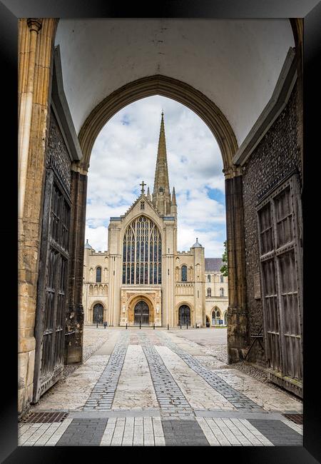 Norwich Cathedral seen through Erpingham Gate Framed Print by Jason Wells