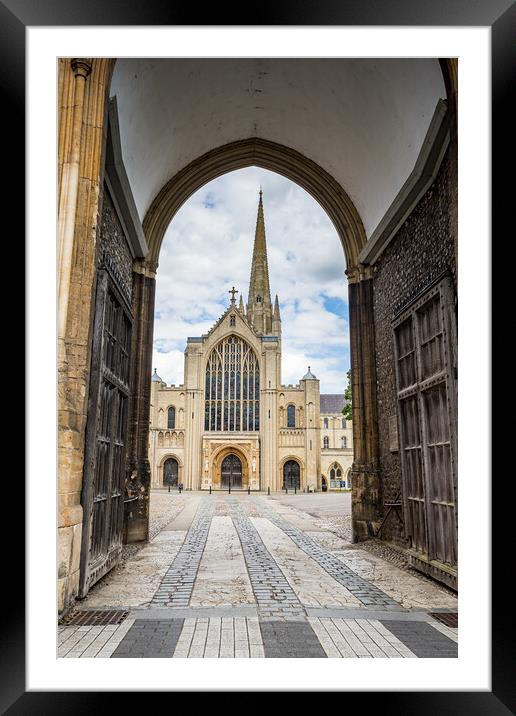 Norwich Cathedral seen through Erpingham Gate Framed Mounted Print by Jason Wells