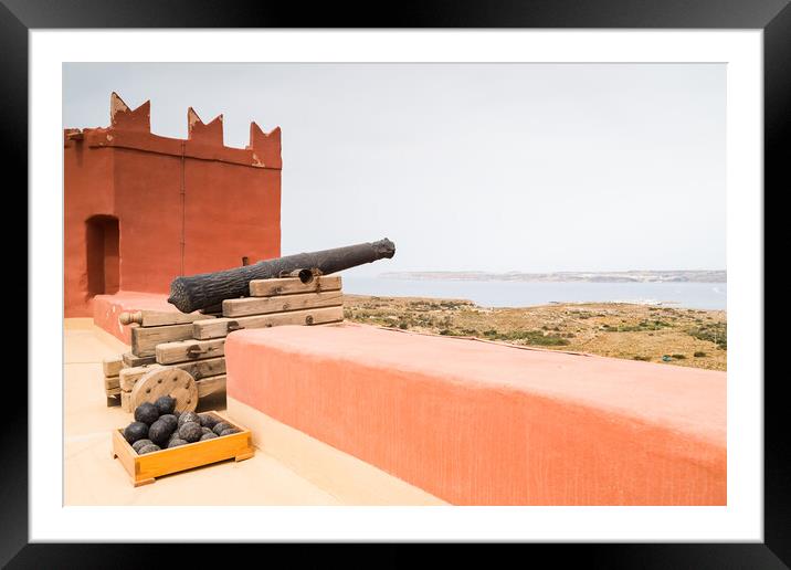Cannon at Red Tower Framed Mounted Print by Jason Wells