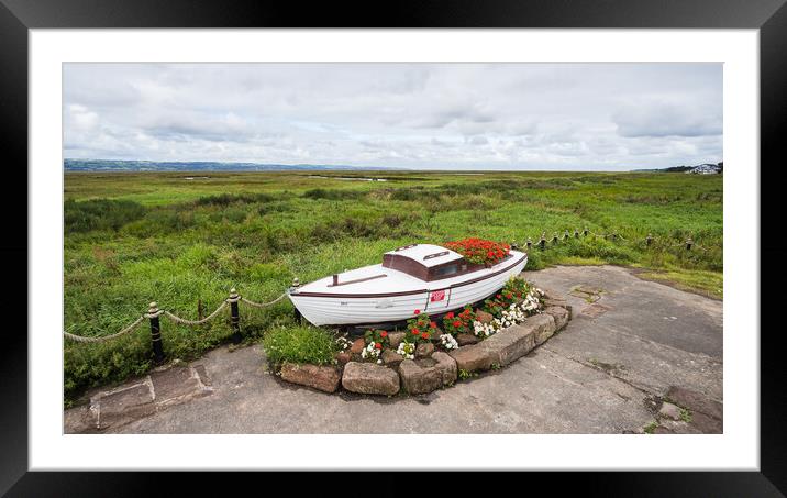 Old boat on the shore at Parkgate Framed Mounted Print by Jason Wells