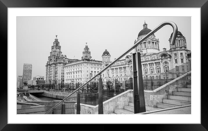 Three Graces in black and white Framed Mounted Print by Jason Wells