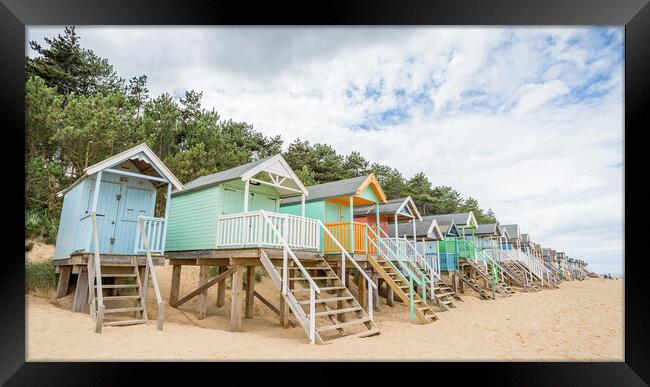 Colourful beach huts at Wells next the Sea Framed Print by Jason Wells