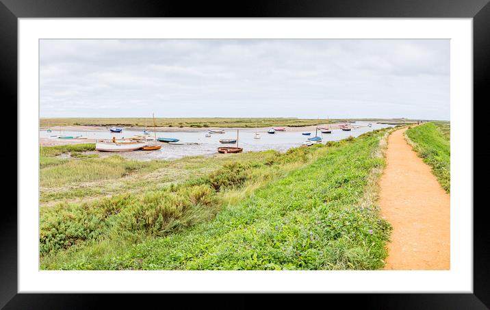 Norfolk costal path at Burnham Overy Staithe Framed Mounted Print by Jason Wells
