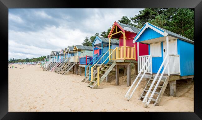 Beautifully coloured beach huts at Wells Framed Print by Jason Wells