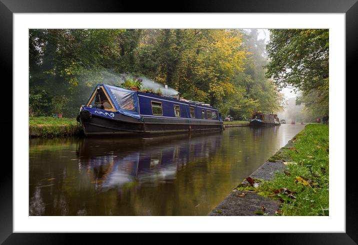 Narrow boat by Trevor Framed Mounted Print by Jason Wells