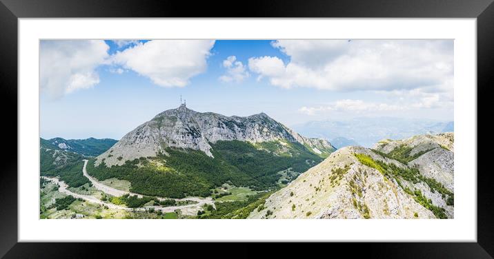 View of  Stirovnik from Mount Lovcen Framed Mounted Print by Jason Wells