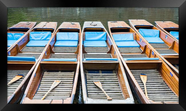 Punts lined up ready Framed Print by Jason Wells