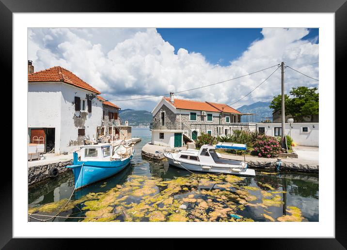 Small boats in Bjelila Framed Mounted Print by Jason Wells