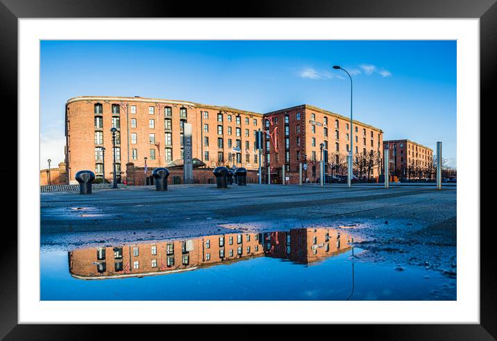 Reflections of the Albert Dock Framed Mounted Print by Jason Wells