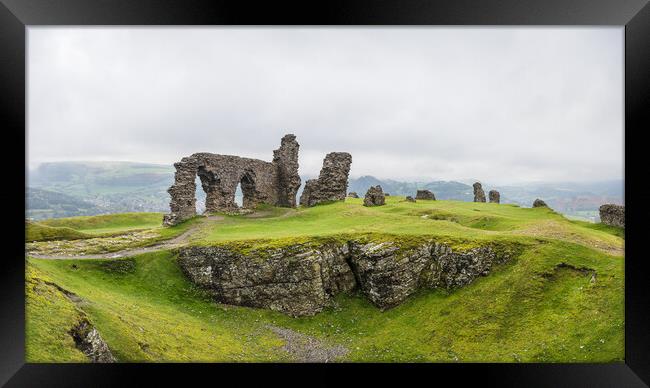 Castell Dinas Bran panorama Framed Print by Jason Wells